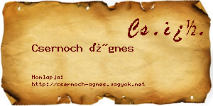 Csernoch Ágnes névjegykártya