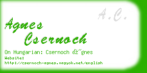 agnes csernoch business card